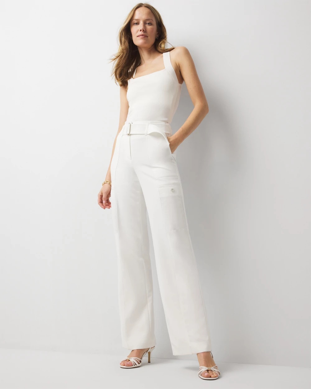 Belted Utility Wide Leg Pant | White House Black Market